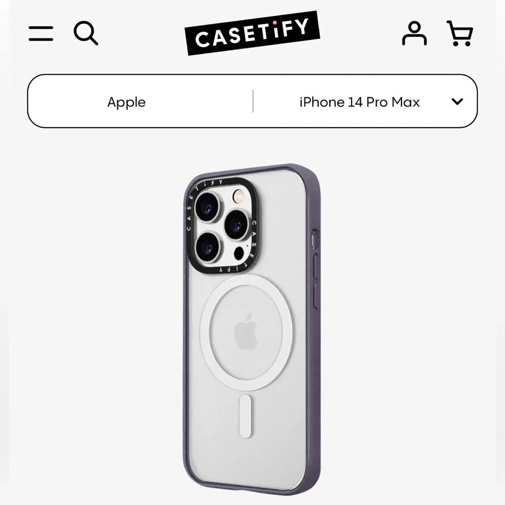 Used Casetify case for iphone 14 Promax with Pop Socket (can remove)